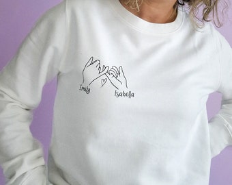 Custom text sweatshirt. Couples gift. Best Friends Gift.