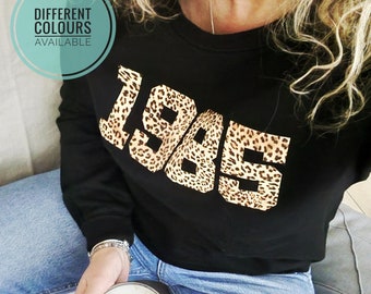 Personalised Year Sweatshirt with Personalised Initials. Ladies slogan sweatshirt. Custom text sweatshirt. Gift for her. Personalised sweats