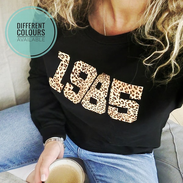 Personalised Year Sweatshirt with Personalised Initials. Ladies slogan sweatshirt. Custom text sweatshirt. Gift for her. Personalised sweats