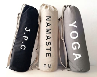 Personalised Yoga Mat Bag. Gym Mat Bag. Pilates Mat Bag. Yoga Mat Carrier. Custom Yoga Mat Bag. Personalised gym bag