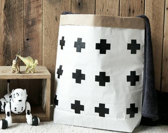 Books magazines blankets Storage bag Paper Toy Bag Personalised Paper Storage Bag for toys different colours available