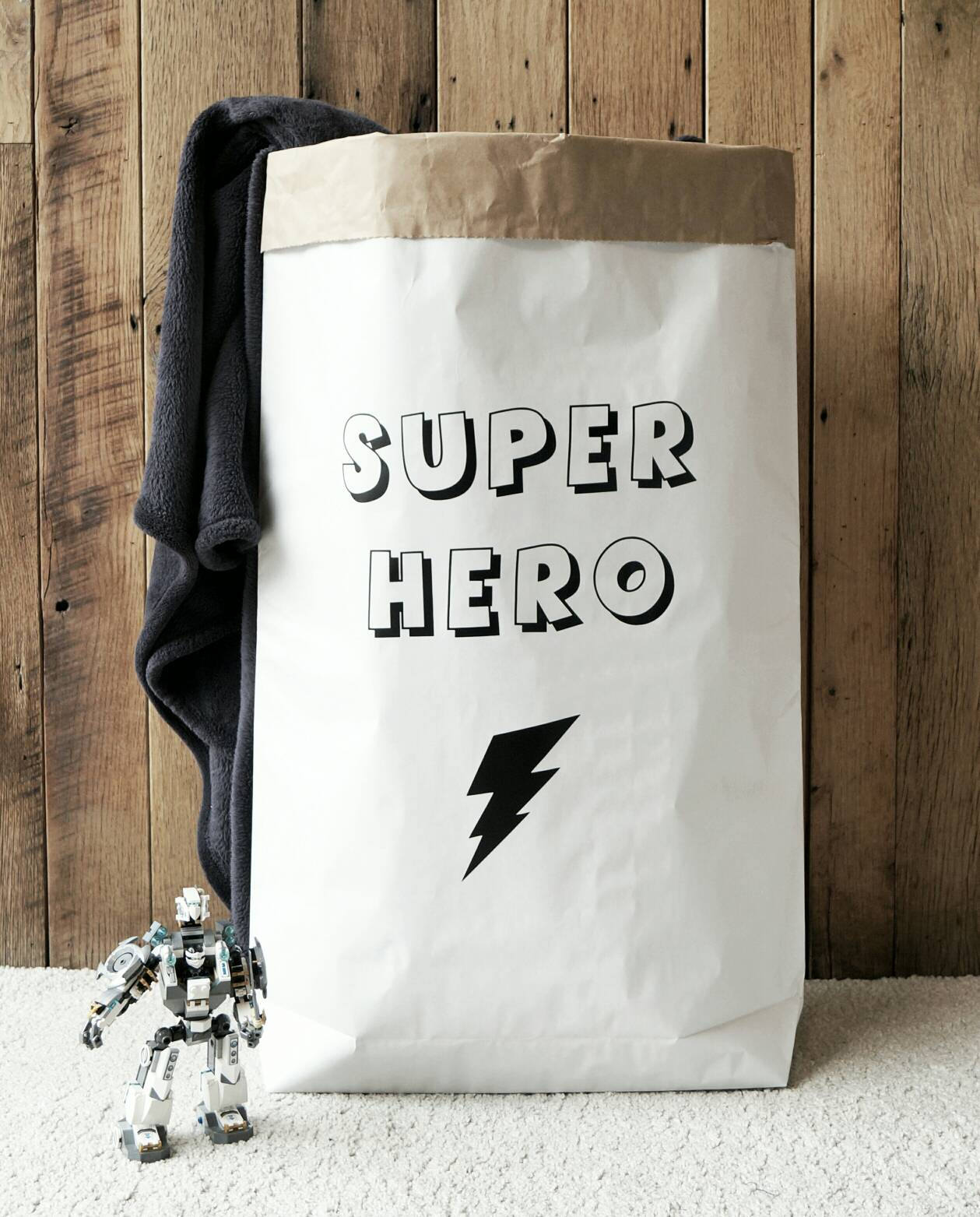 Super Hero Personalised Toy Bag/ Storage Bag / Paper Toy Bag Etsy UK