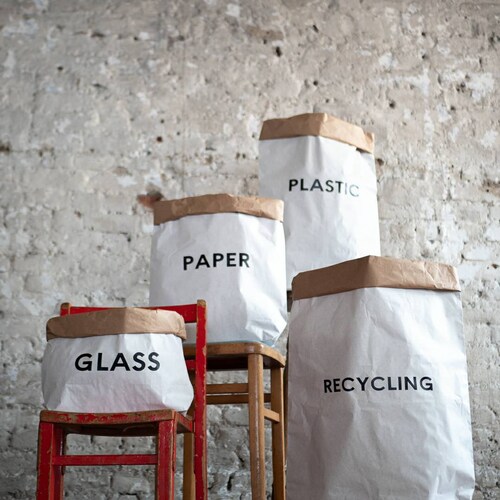Paper Storage Bag for Recycling. Recycling Bin. Glass Bin. Etsy