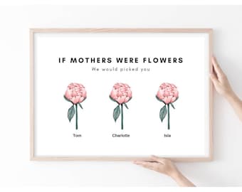 If Mothers were flowers print. Mother's day gift, birthday gift