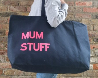 Oversized tote bag. mum stuff bag. Oversized bag. Different colours available. Large weekend bag. Large shopper bag. Extra large tote.