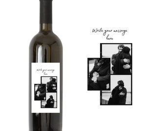 Monochrome Personalised Wine Label