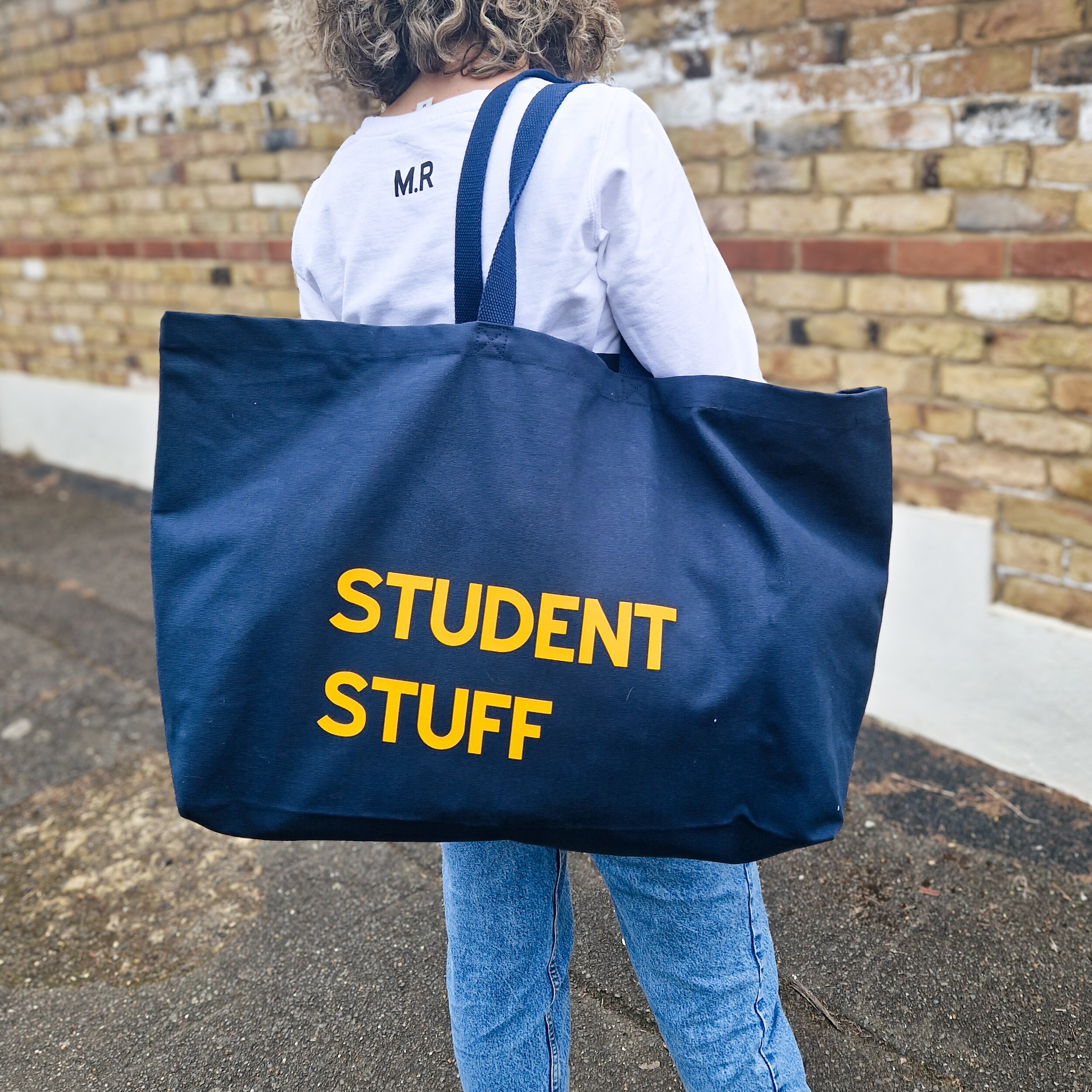 Personalized Oversized Canvas Tote Bag, Custom Name Gift - Etsy