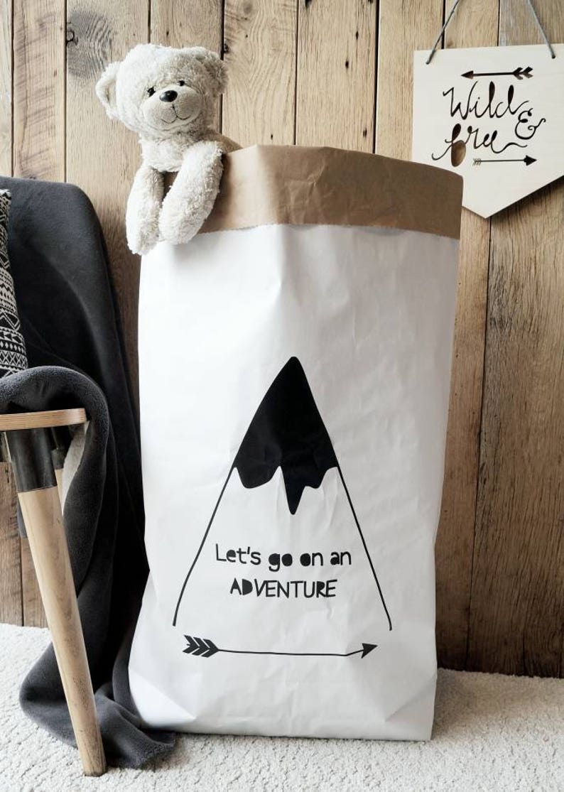 Books magazines paper storage bag for toys Let/'s Go On an Adventure different colours available blankets Storage bag