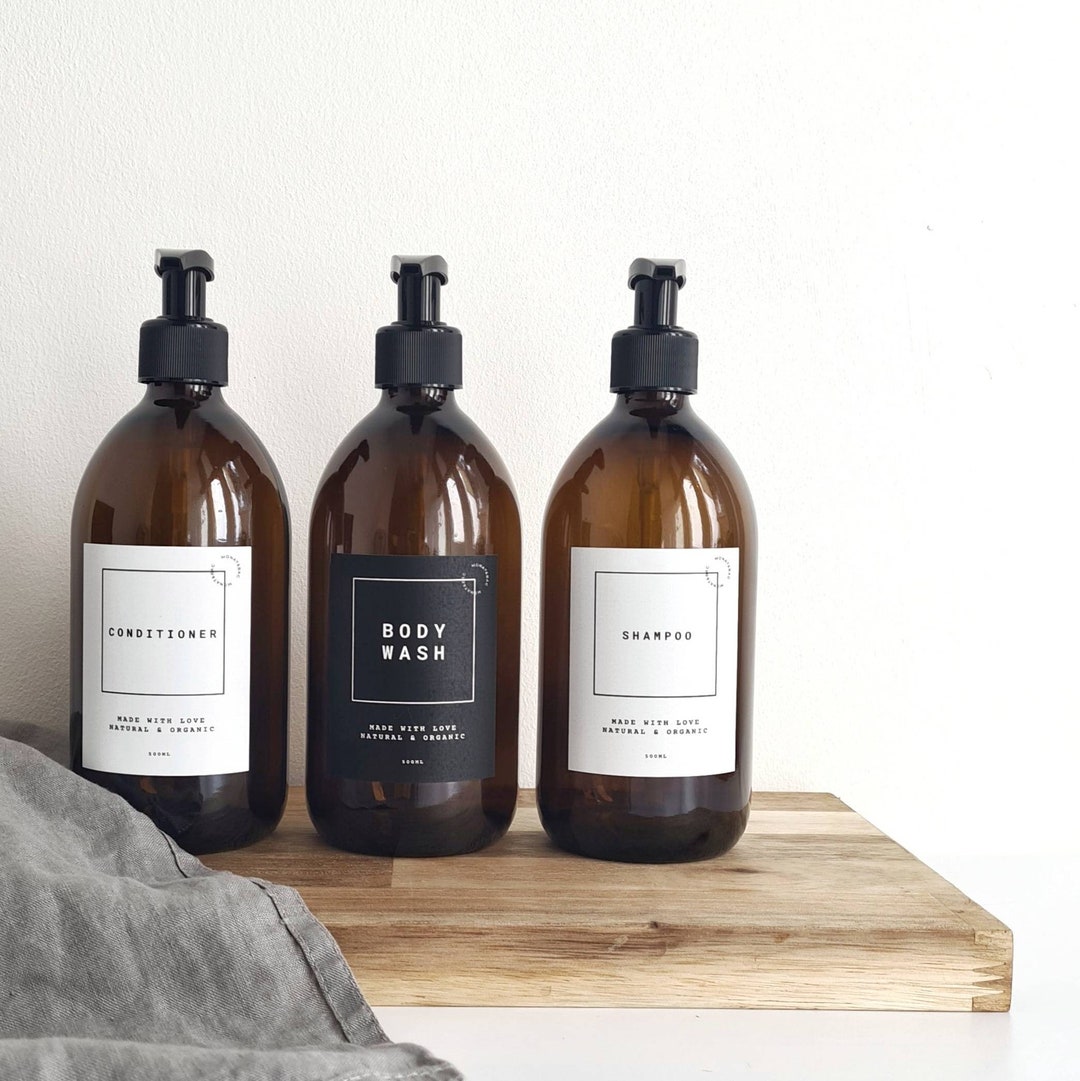 Personalisierte Etiketten Shampoo Conditioner Duschgel Etsy.de