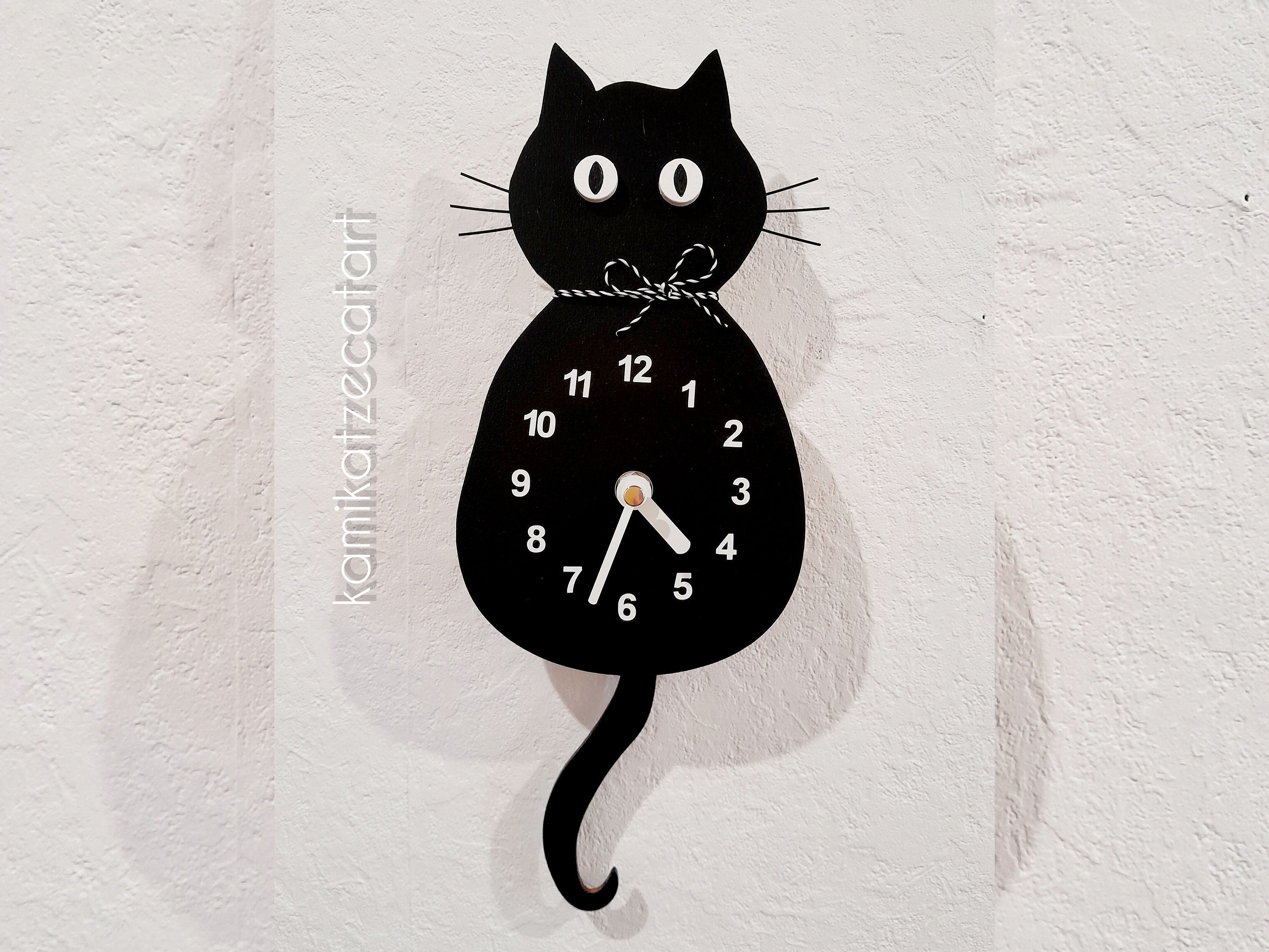 Cat Pendulum Clock - Etsy