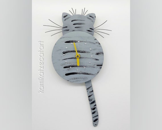 Reloj de p ndulo COSMO reloj de gato reloj de pared la cola se