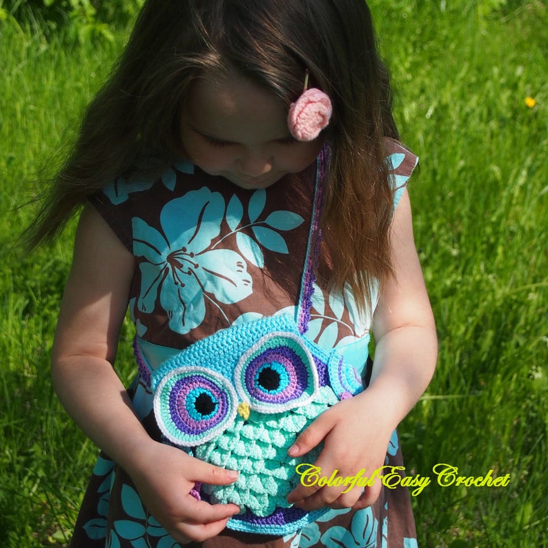 Crochet bag pattern, crochet owl pattern, crochet purse pattern, crochet pattern Owl Bag, crochet owl purse, crochet owl, crochet bag, image 3