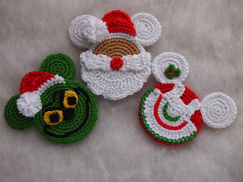 Christmas Mouse crochet pattern, Mouse Santa Claus, Mrs Santa Claus, the Grinch image 5