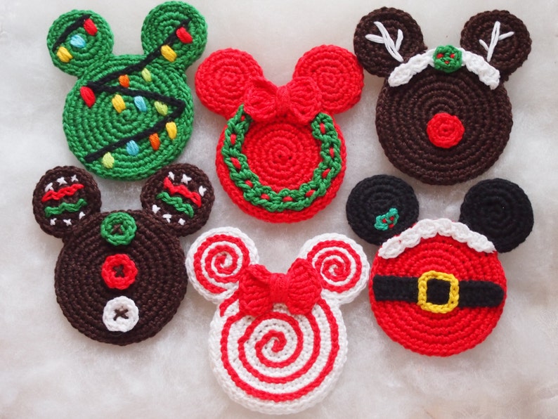 Mouse Christmas crochet pattern Christmas Ornament Christmas image 0