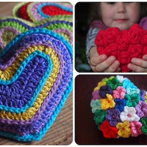 crochet pattern heart amigurumi, crochet heart pattern, pattern crochet heart, yellow, pink, red, blue, purple, green, white image 5