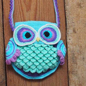 Crochet bag pattern, crochet owl pattern, crochet purse pattern, crochet pattern Owl Bag, crochet owl purse, crochet owl, crochet bag, image 5