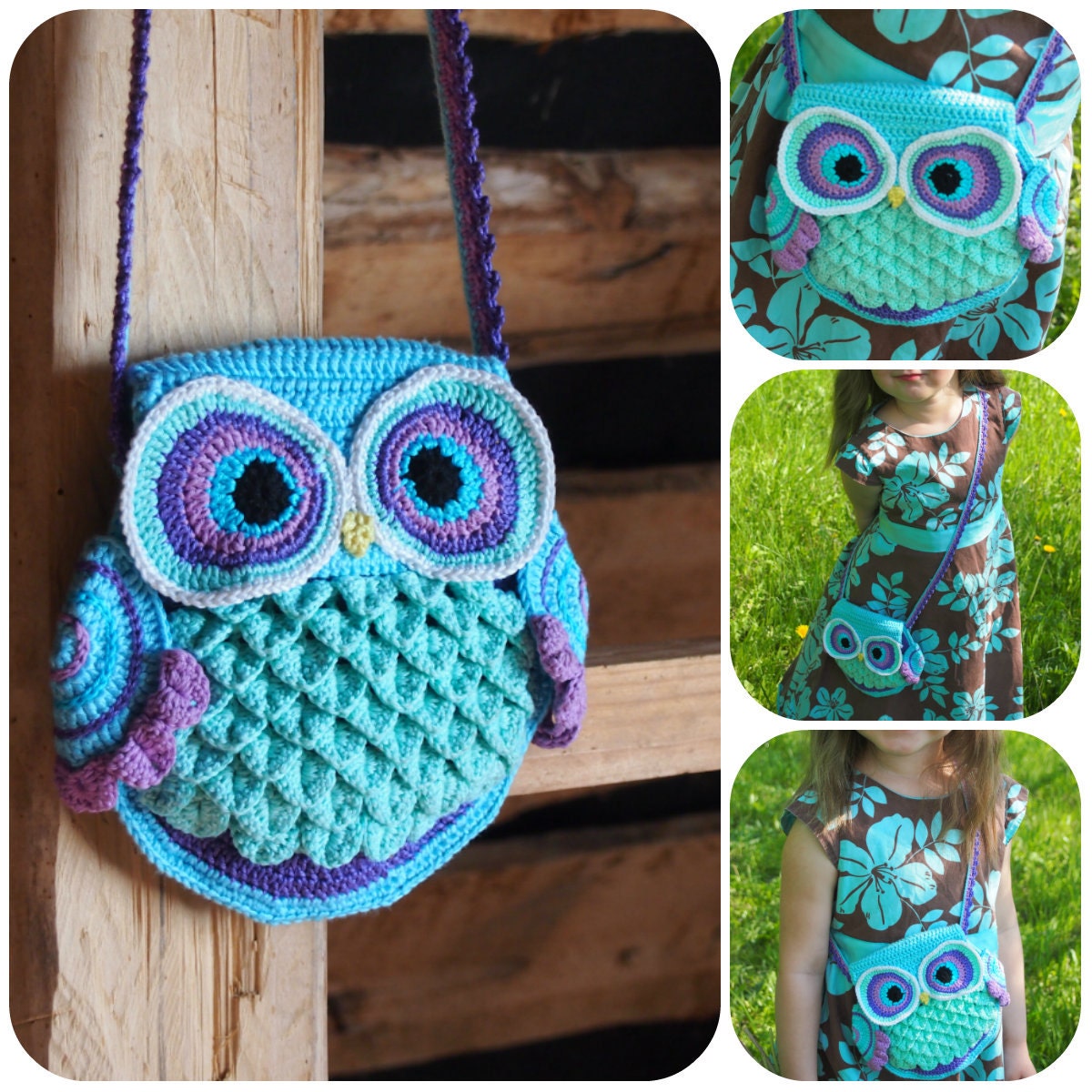 Owl bag crochet pattern | bag, crochet, pattern | I love this pattern so  much. 😍 I was searching for a pattern to crochet a bag for my daughter and  this one