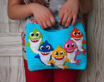 Sharks Handbag crochet patterns, crochet pattern Shark Purse crochet pattern , Shark Bag crochet pattern