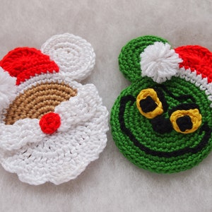 Christmas Mouse crochet pattern, Mouse Santa Claus, Mrs Santa Claus, the Grinch image 6