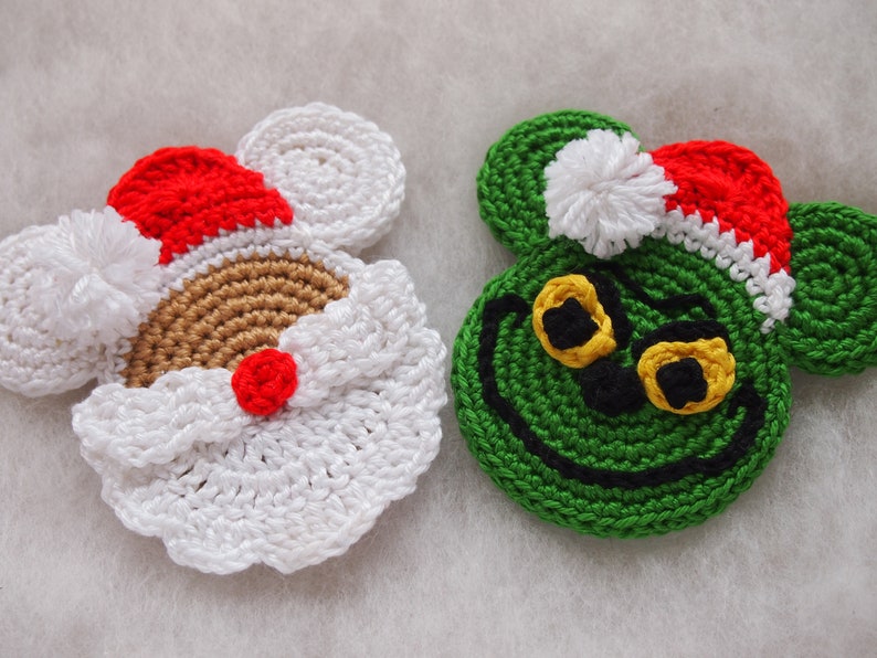 Christmas Mouse crochet pattern, Mouse Santa Claus, Mrs Santa Claus, the Grinch image 6