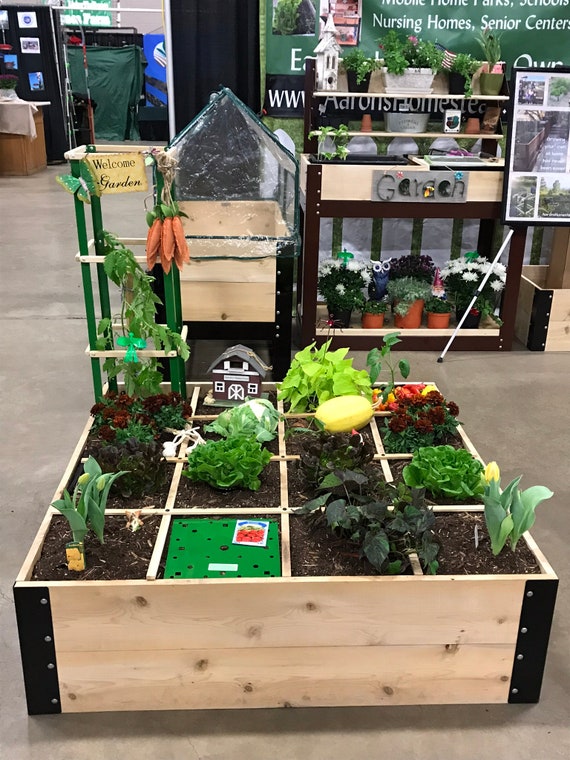 Raised Cedar Garden Bed 4'x4'x7'' or Etsy