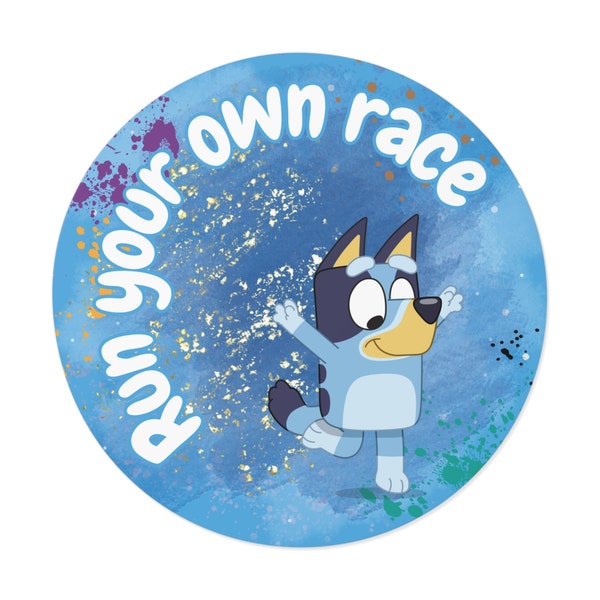 Run your own race Bluey sticker