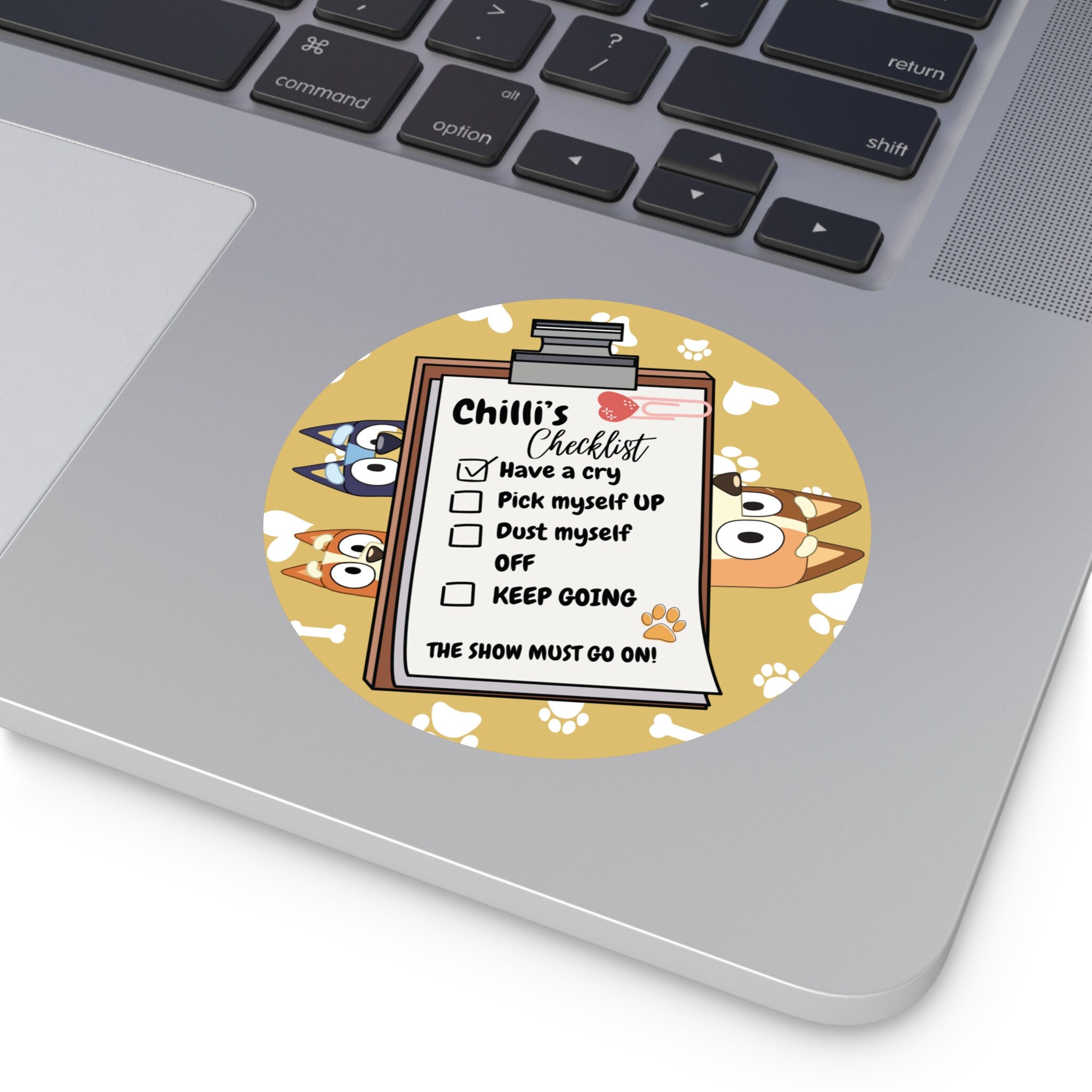 Chilli's Checklist Decal From Bluey Etsy