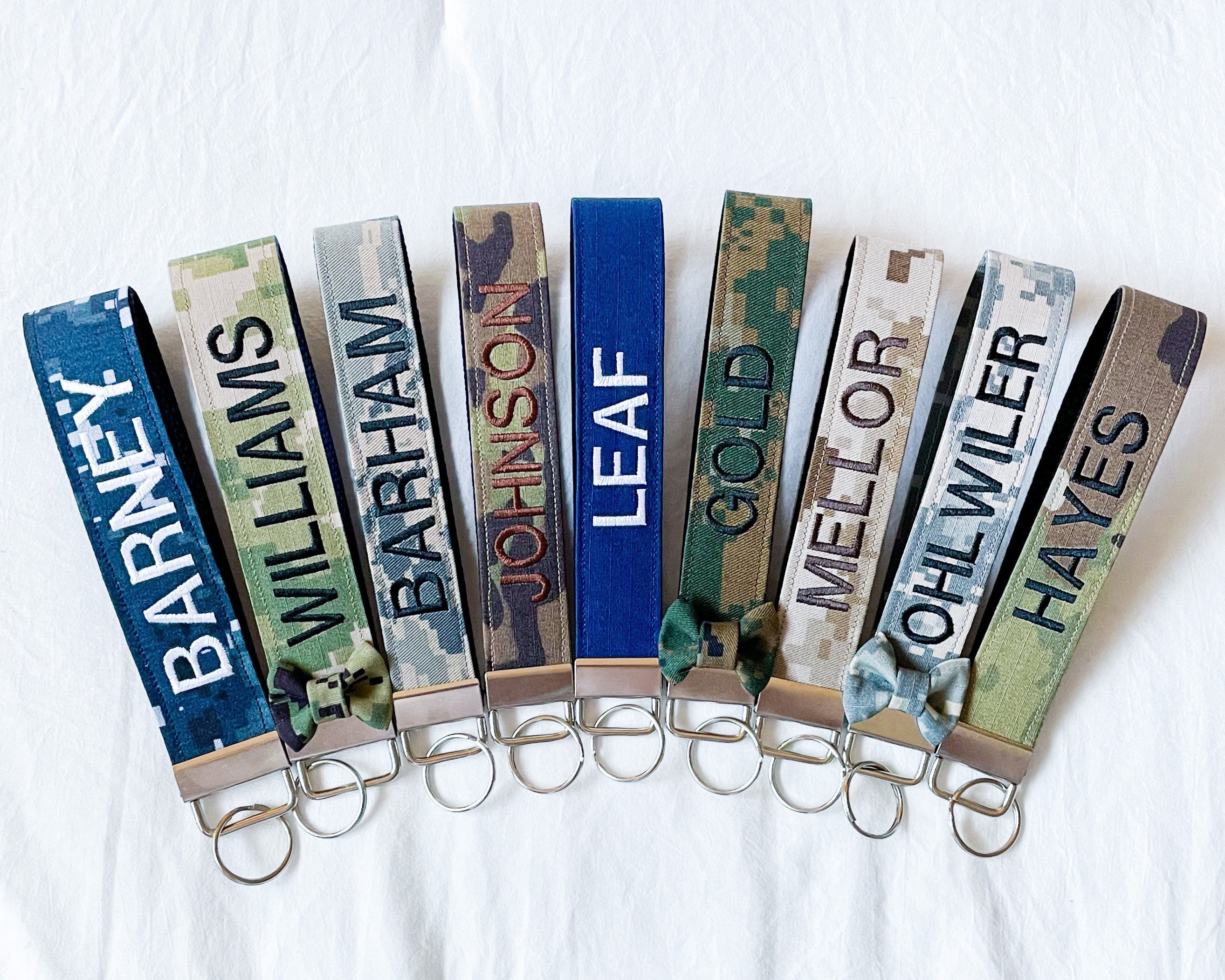 Personalized Military Nametape Wristlet Keychain – Military Girlfrien…