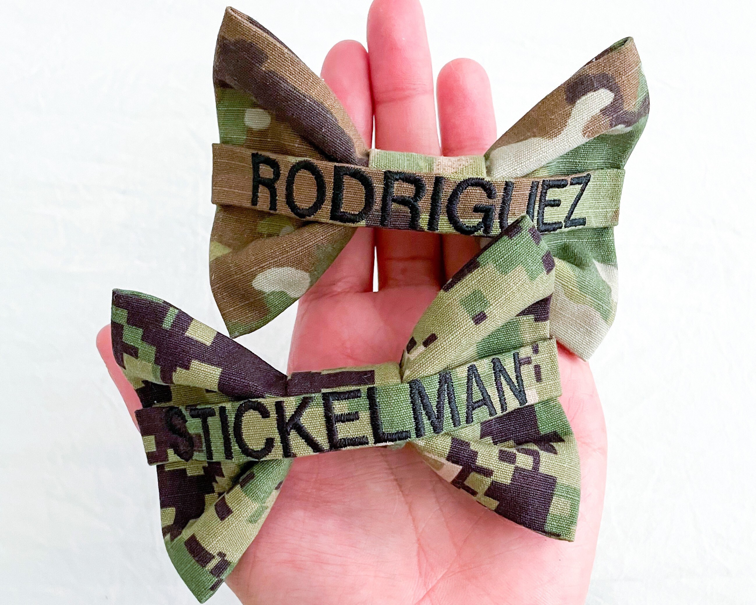 Personalized Military Nametape Bow – Military Girlfriend | Military W…