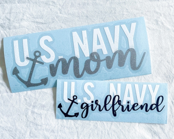 U.S. Navy Girlfriend, Wife, Mom, Sister Vinyl Decal – Milso | US Navy | Navy Strong | Military | Laptop, Car, Tumbler Decal