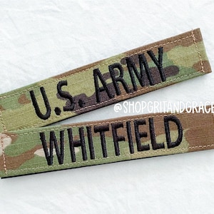 Custom Military Nametapes – Military Wife, Military Girlfriend, Military Family, Memorabilia, Military Retirement, Military Shadow Box