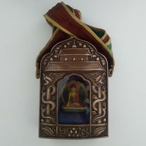Buda artístico budista tibetano/Tara Caja grande Ghau/Amuleto 8.5" - Nepal