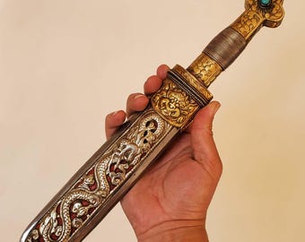Tibetan Traditional Knife Solid Iron Handmade 12" - Nepal