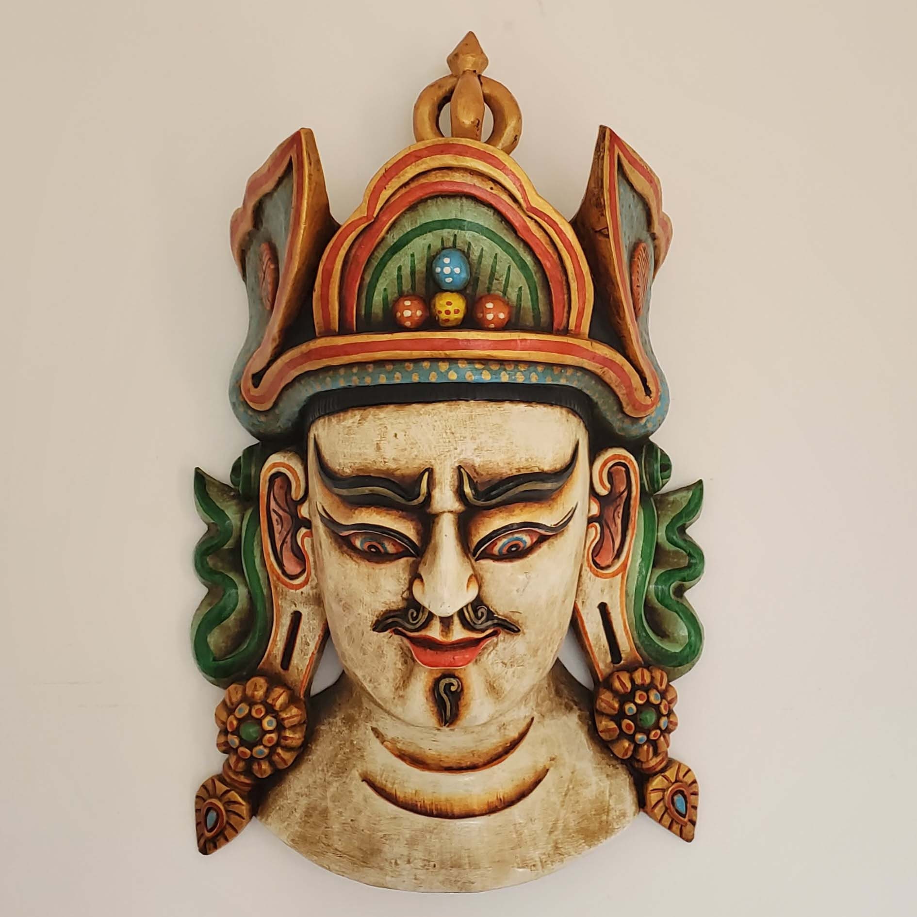 ネパールの木製仏像/グルマスク壁掛け 19インチ - ネパール - Etsy 日本