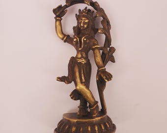 Rare Tibetan Buddhist Maya Devi Statue 5" - Nepal