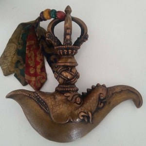 Budista Tibetano Mestre Qualidade Artística Cobre Kartika 9" - Nepal