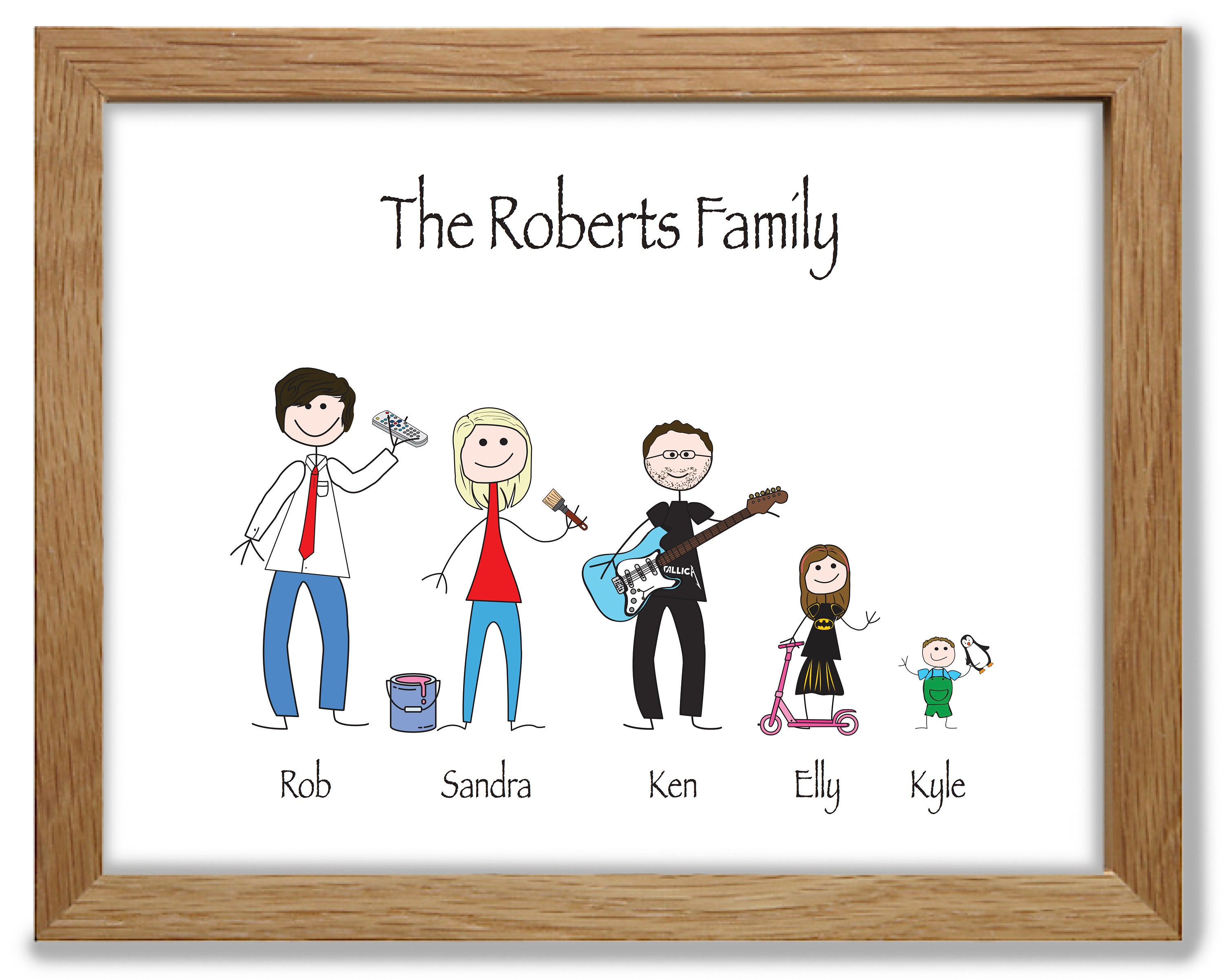 Personalised Family Print Custom Print Personalised Print Etsy UK
