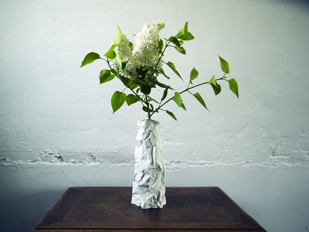 Vase Falaise - H24- en Béton, Fabriqué Artisanalement