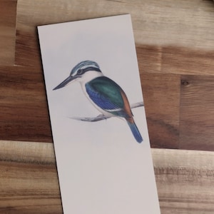 Rotrücken-Eisvogel, Vintage Vogel Lesezeichen - Australischer Eisvogel John Gould