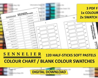 Sennelier Artists Soft Pastels Singles Colour Chart