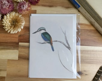 Kingfisher Vintage Bird Card