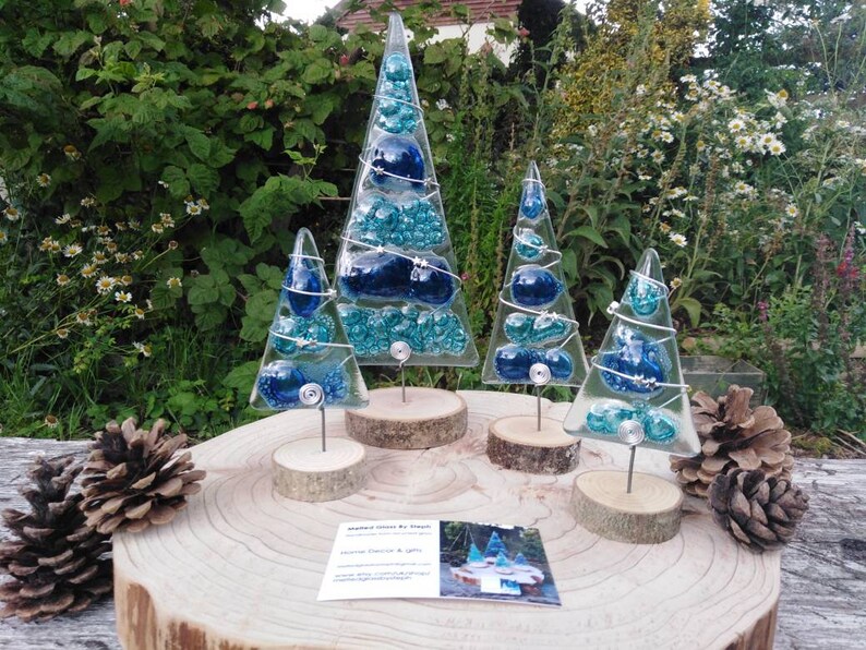 Christmas decorations / recycled glass Christmas decoration /  Etsy