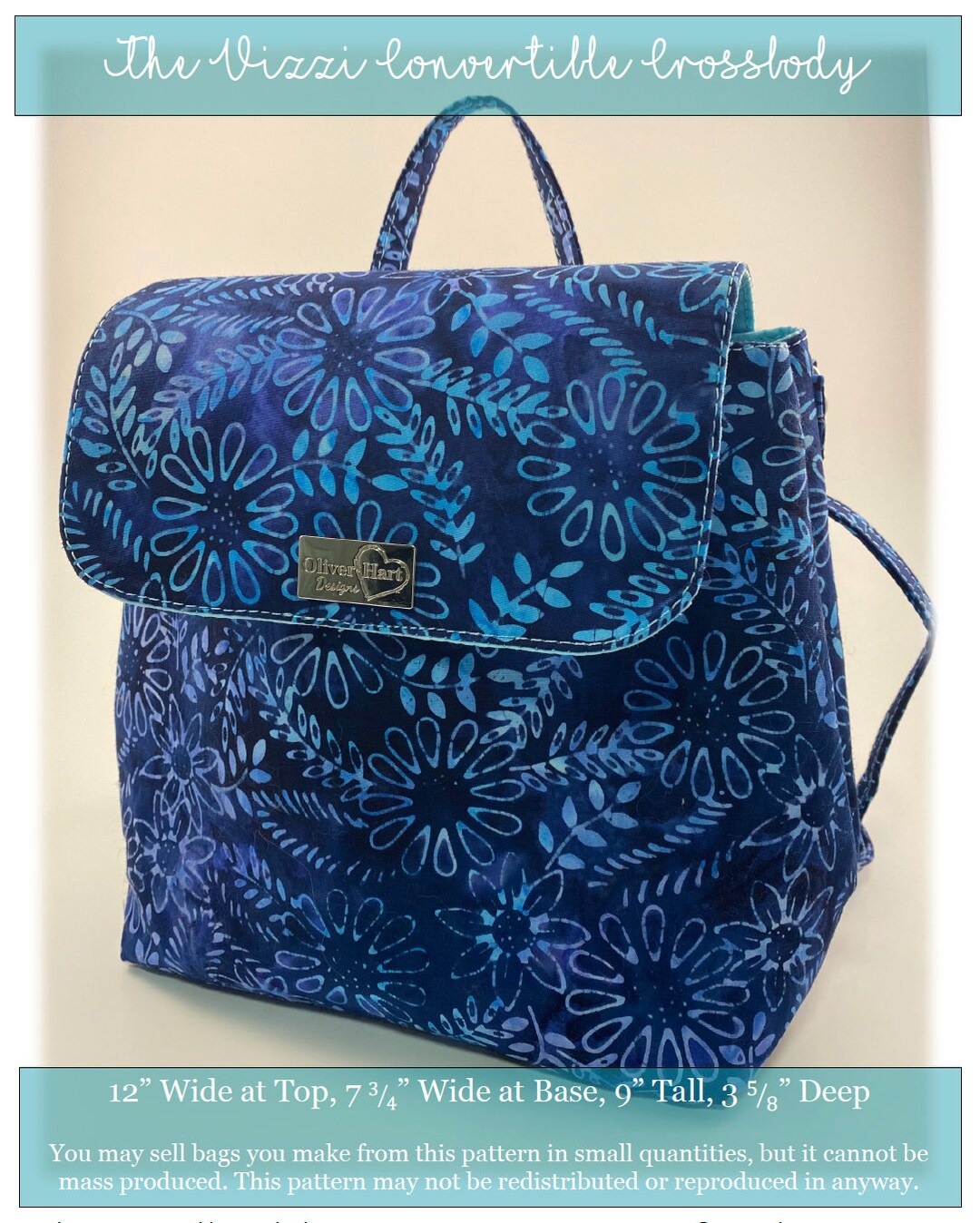 Izzie Convertible Backpack Pattern by Around The Bobbin 783583398886 -  Quilt in a Day Patterns