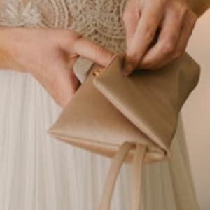 Bride Bag Pearl, Peal Leather, Clutch, Accessoire Bride mit Handschlaufe
