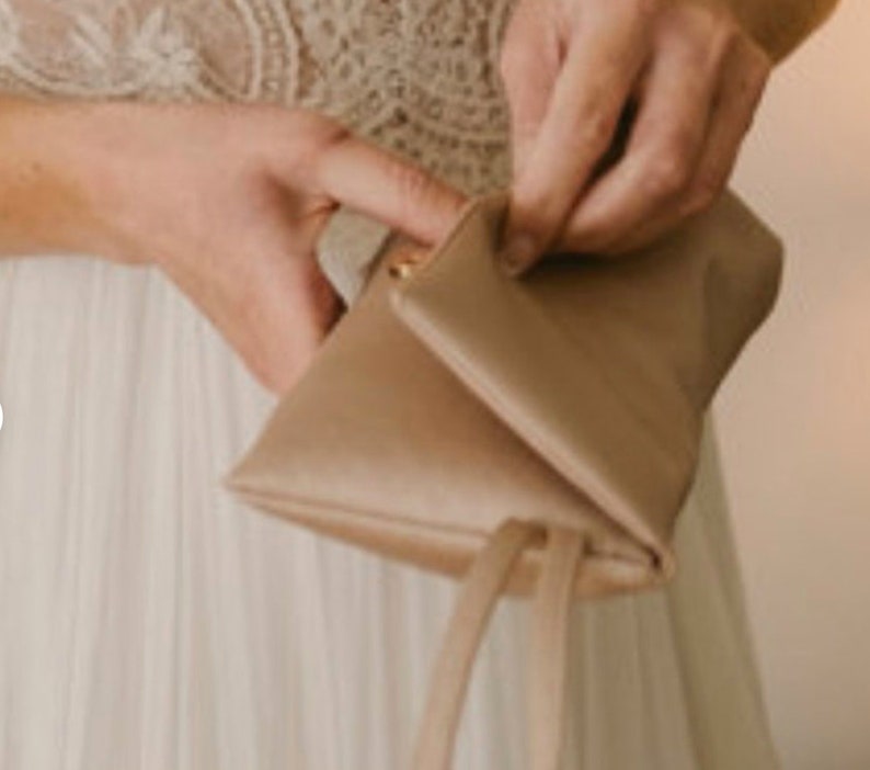 Bride Bag Pearl, Peal Leather, Clutch, Accessoire Bride mit Handschlaufe