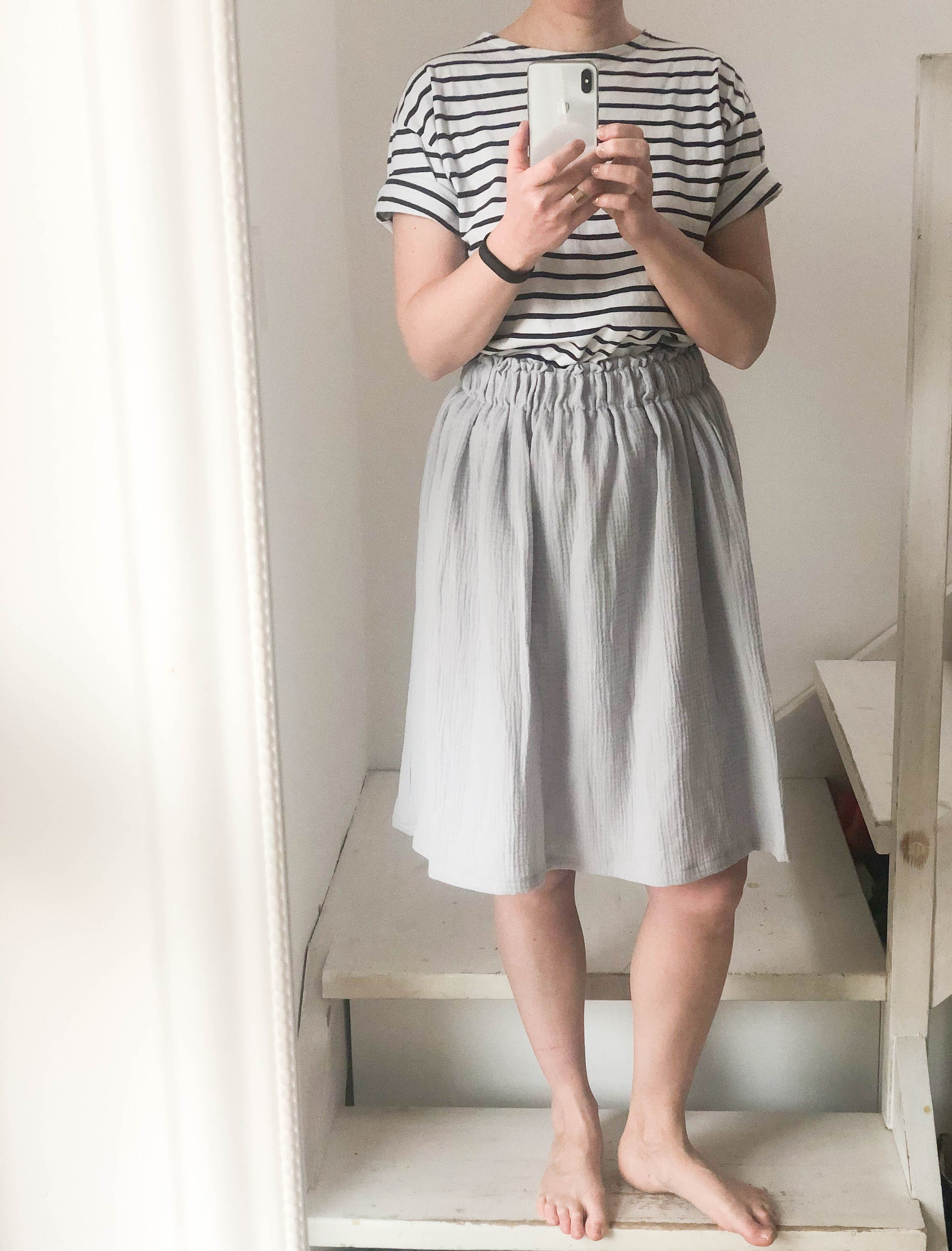 Musselin Skirt MIDI Muslin rock