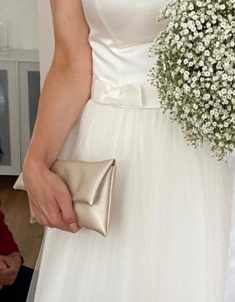 Bride Bag Pearl, Peal Leather, Clutch, Accessoire Bride ohne Handschlaufe