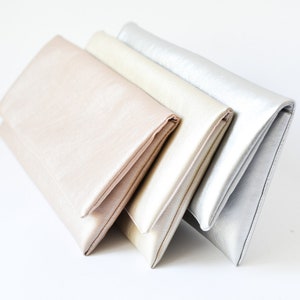 Clutch rosé, feesttasje, handtas bruid, metallic look, cadeau-idee bruidsmeisje, cadeau beste vriendin, tas metallic afbeelding 6