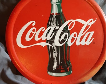 Coca-Cola Bottle Round Metal Sign 12 x 12 inch