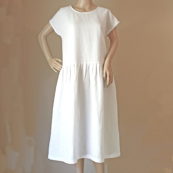 cap sleeve linen dress